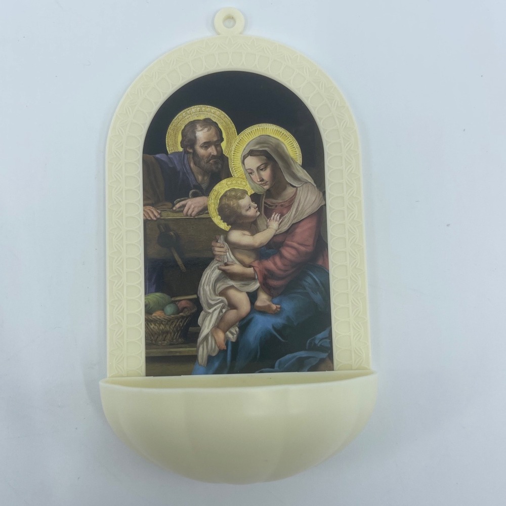Holy Family Wall Plaque Holy Water Font Religious Catholic Christian Home Decor - Picture 2 of 10